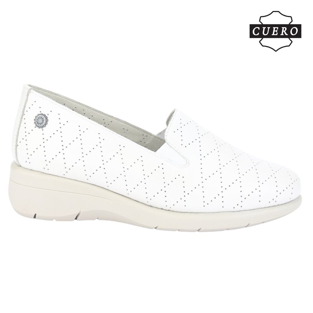 Mocasin De Cuero Chalada Mujer Cala-2 Beige Casual image number 1.0