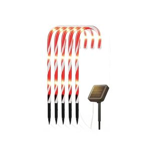 Set 5 Luces Navidad Bastones Led Estaca Solar Decorativas Set 5 Luces Navidad Bastones Led Estaca Solar Decorativas