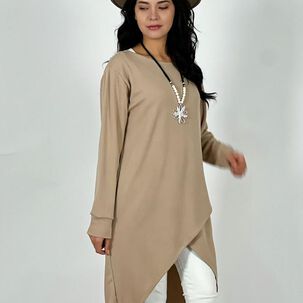 Polera Asimetrica Larga Cruzada