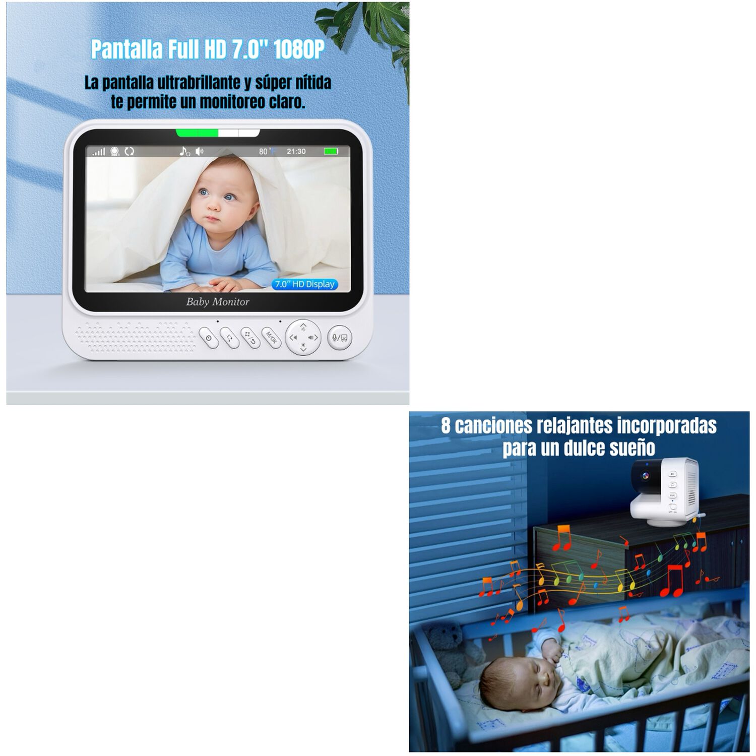 C&aacute;mara Monitor Inteligente Premium 7&Prime;1080p Abm790 Lubabycas image number 5.0