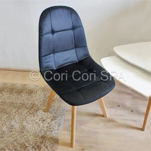 Silla Capitonne Velvet Negro