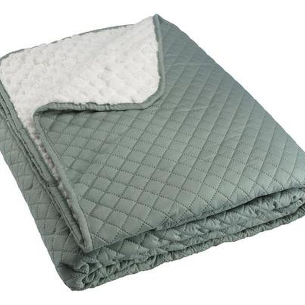 Quilt Andes Sherpa Liso Verde 2 Plazas image number 0.0