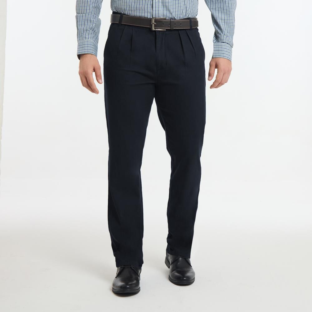 Pantalón Liso Tiro Medio Regular Hombre Herald image number 0.0