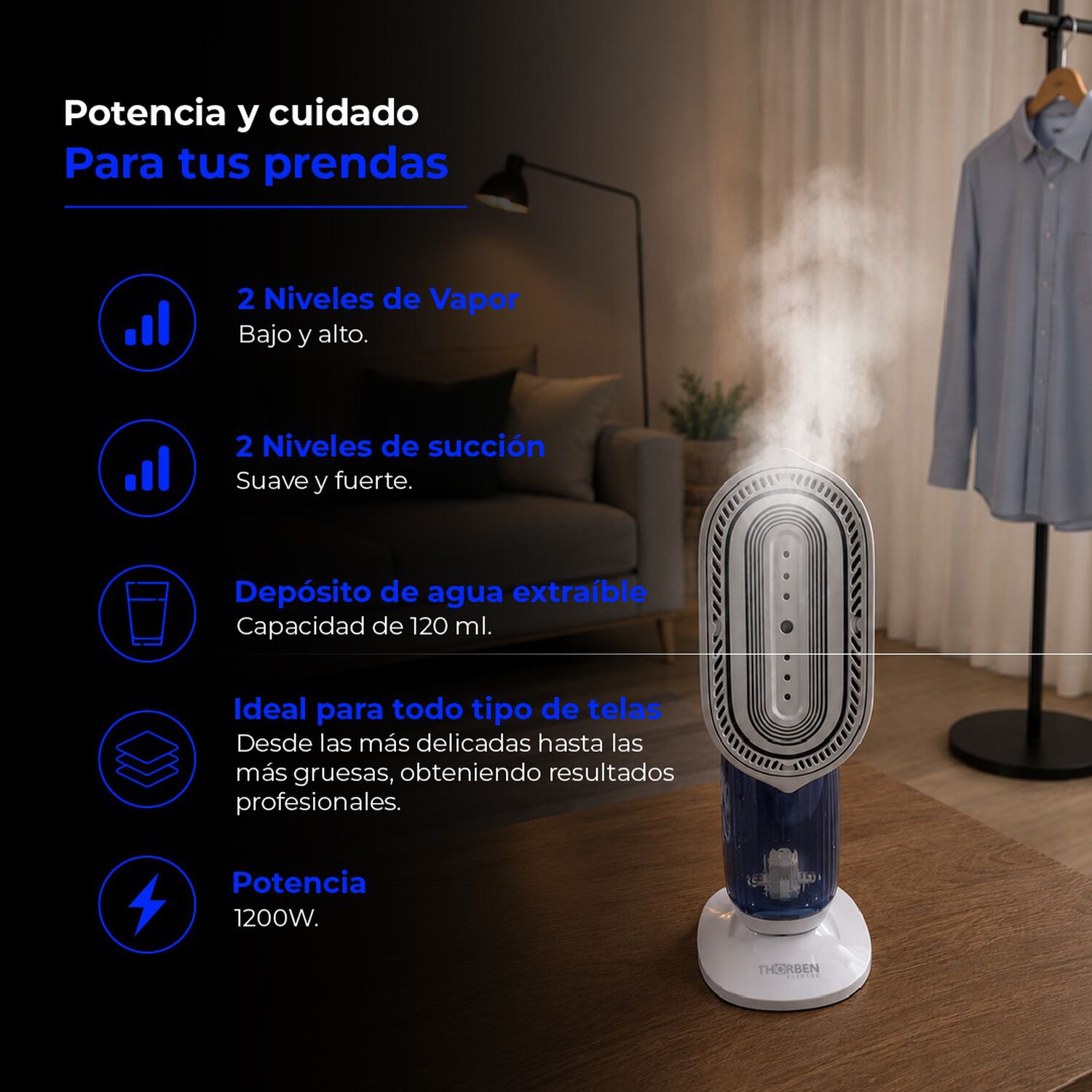Plancha A Vapor Con Succi&oacute;n Thor Vacuum Steamer Pro image number 1.0