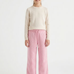 Pantal&oacute;n Buzo Ni&ntilde;a Wide Leg Brillos Algod&oacute;n Moda Urbana