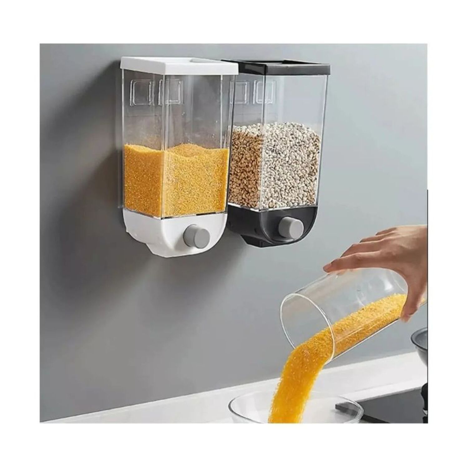 Dispensador De Alimentos De Pared Organizador De Cocina Blanco image number 3.0