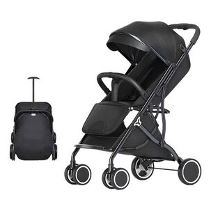 Coche De Paseo Compacto Con Accesorios Lubabycas Black