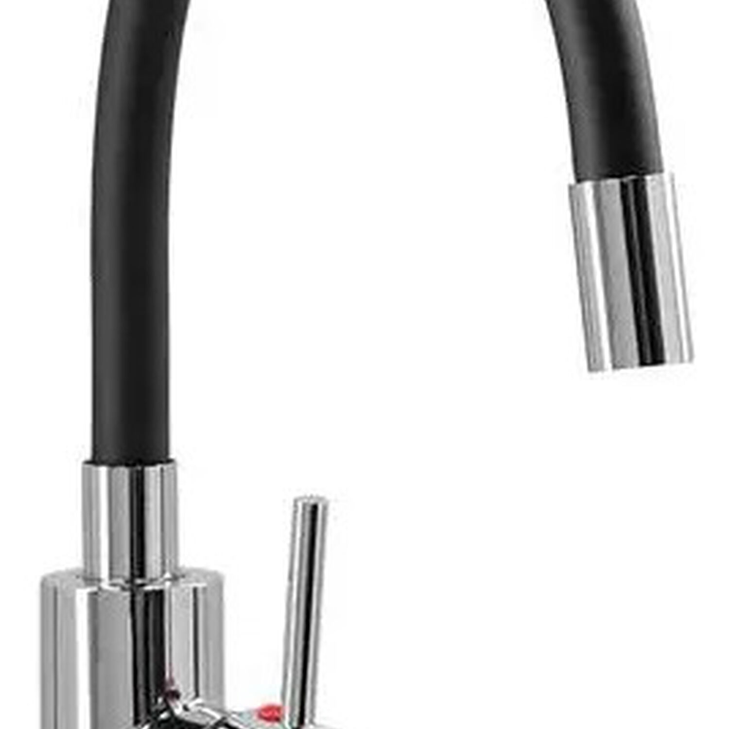 Monomando Llave Grifo Lavaplatos Fregadero Oregon Flex Pmb Color Cromo Con Negro image number 2.0