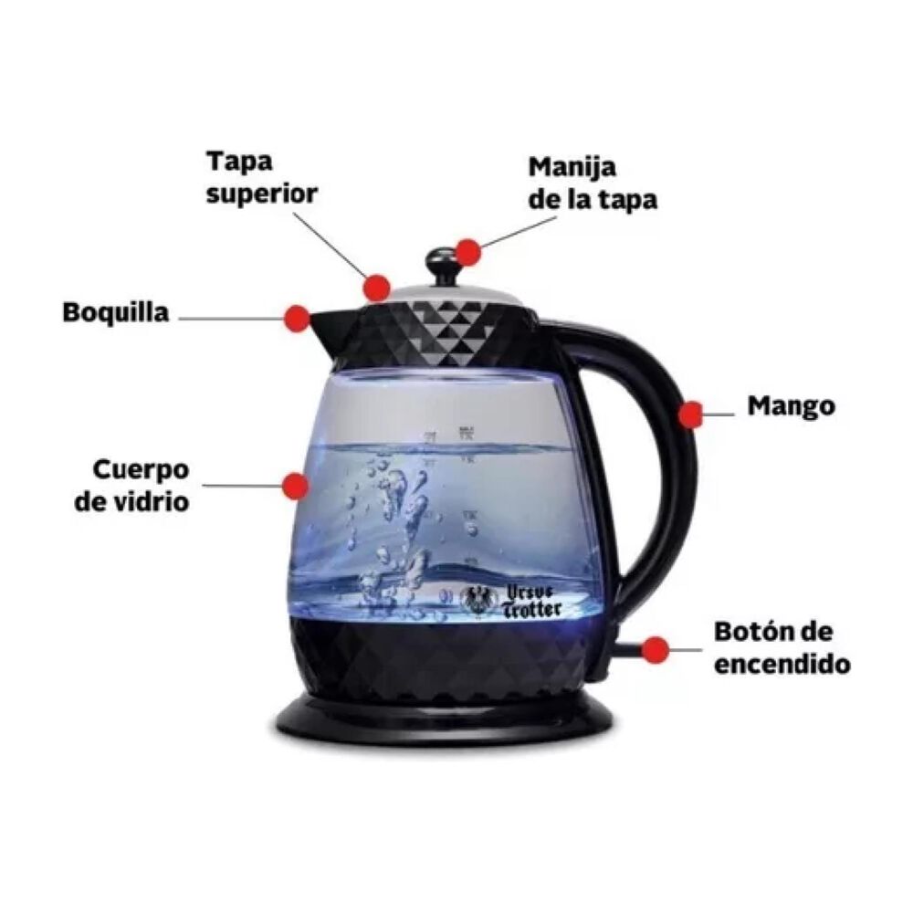 Hervidor Electrico 1700ml Vidrio Ut-diamonds17 Ursus Trotter image number 2.0