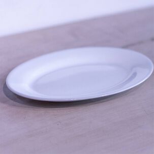 Set De 6 Plato Ovalado Porcelana 25cm Tower