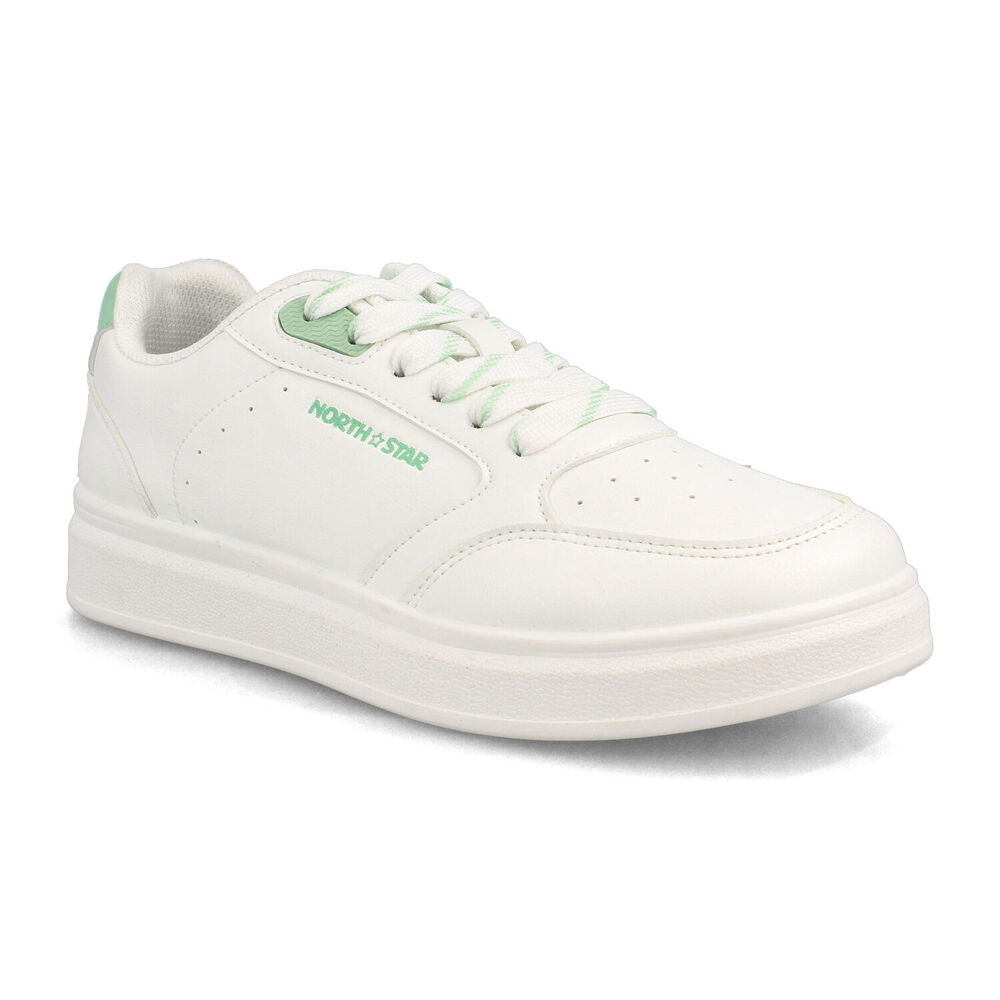 Zapatilla Mujer North Star New Skater Blanco-verde image number 1.0
