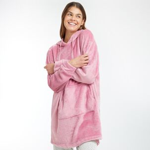 Polerón De Pijama Big Size De Polar Con Capucha Mujer Freedom