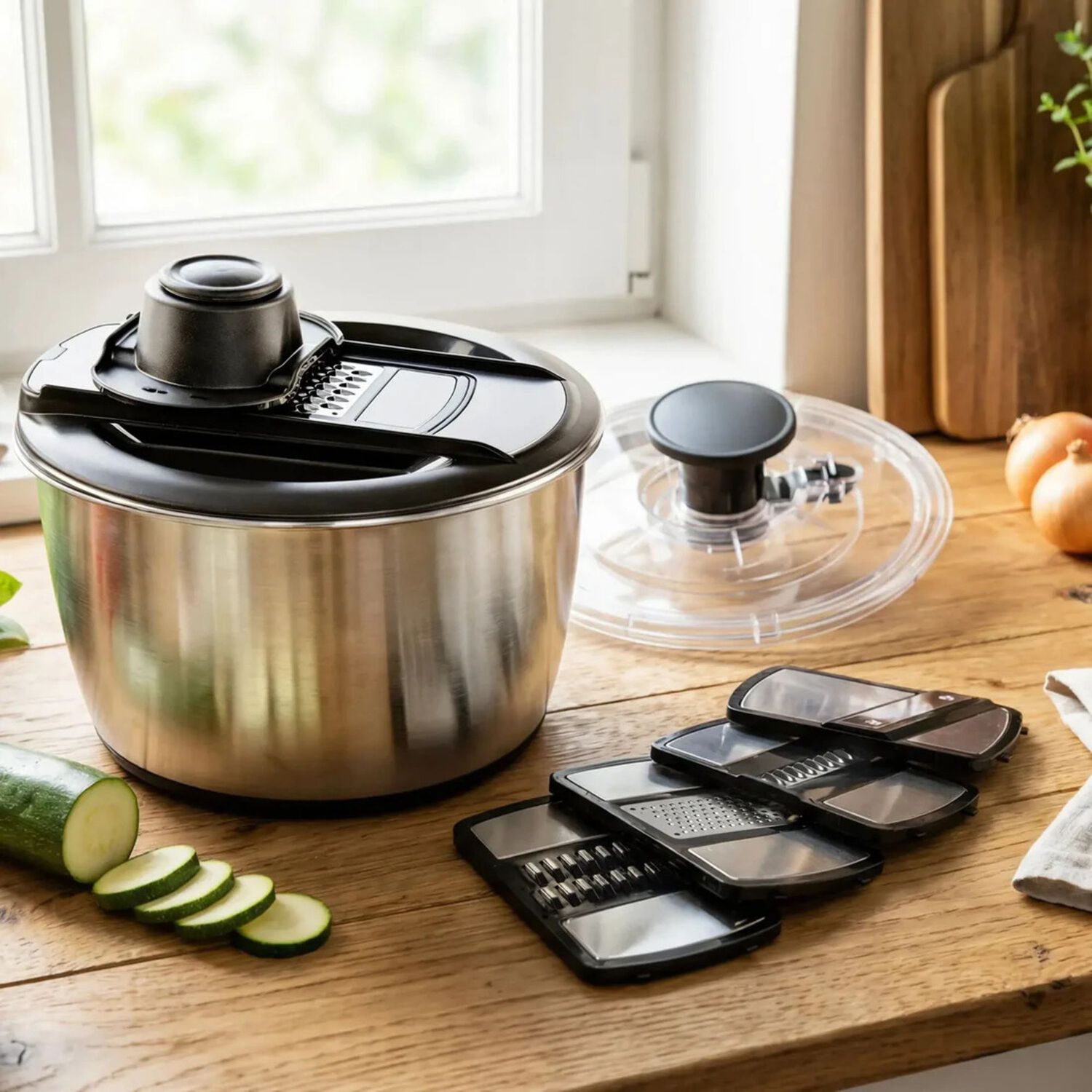Centrifugador Y Mandolina Para Verduras Simple Cook image number 1.0