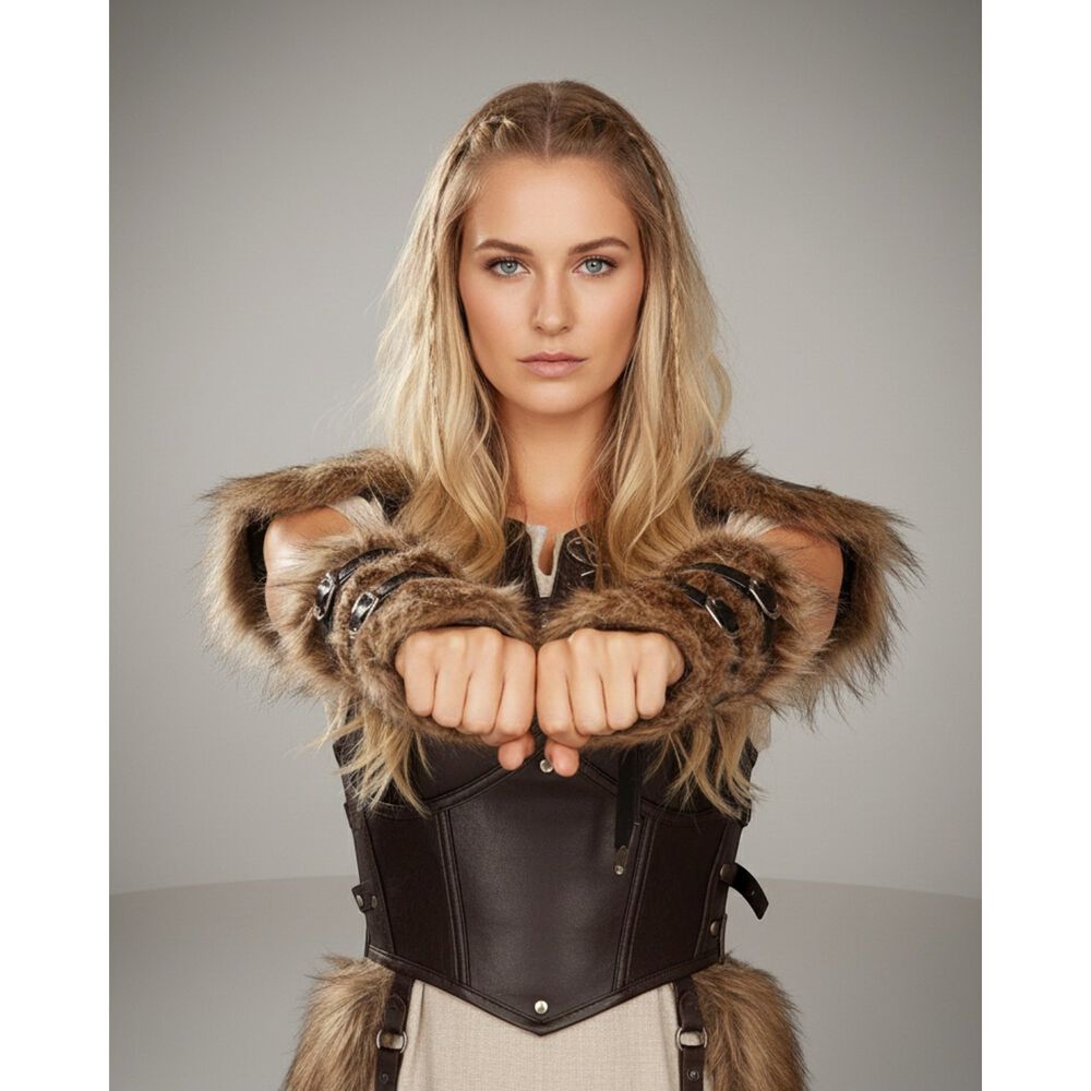 Disfraz Brazalete Vikingo Mujer Pelaje image number 3.0