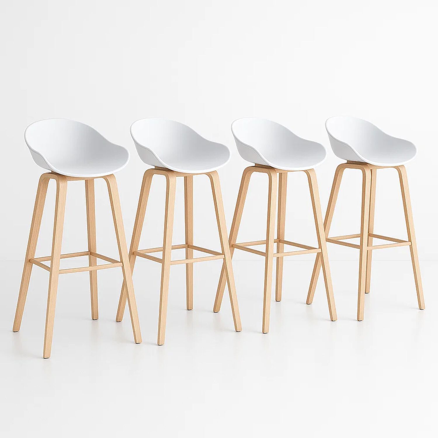 Pack De 4 Taburetes Nordic - Blanco image number 0.0