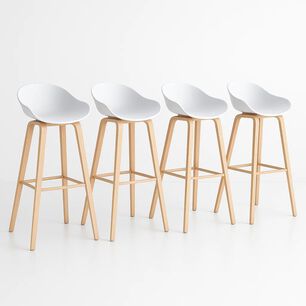 Pack De 4 Taburetes Nordic - Blanco