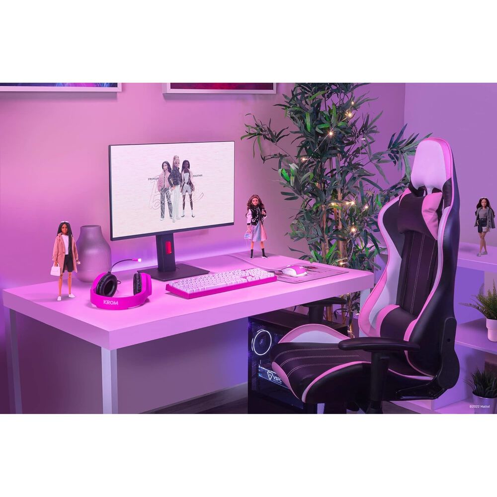 Aud&iacute;fonos Gamer De Barbie Rosados Krom Khali Multiplataforma image number 6.0