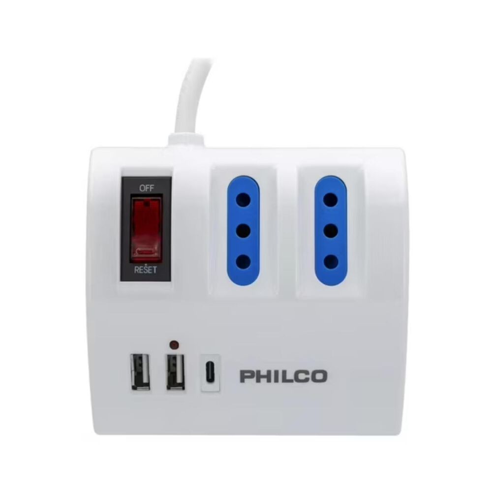 Zapatilla Alargador Extension De Escritorio Usb C Blanco image number 2.0