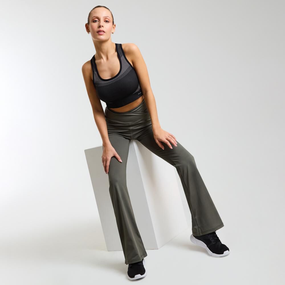 Calza Deportiva Tiro Alto Wide Leg Mujer Wetland image number 1.0