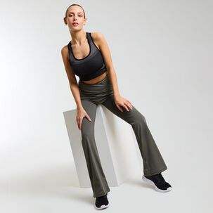 Calza Deportiva Tiro Alto Wide Leg Mujer Wetland