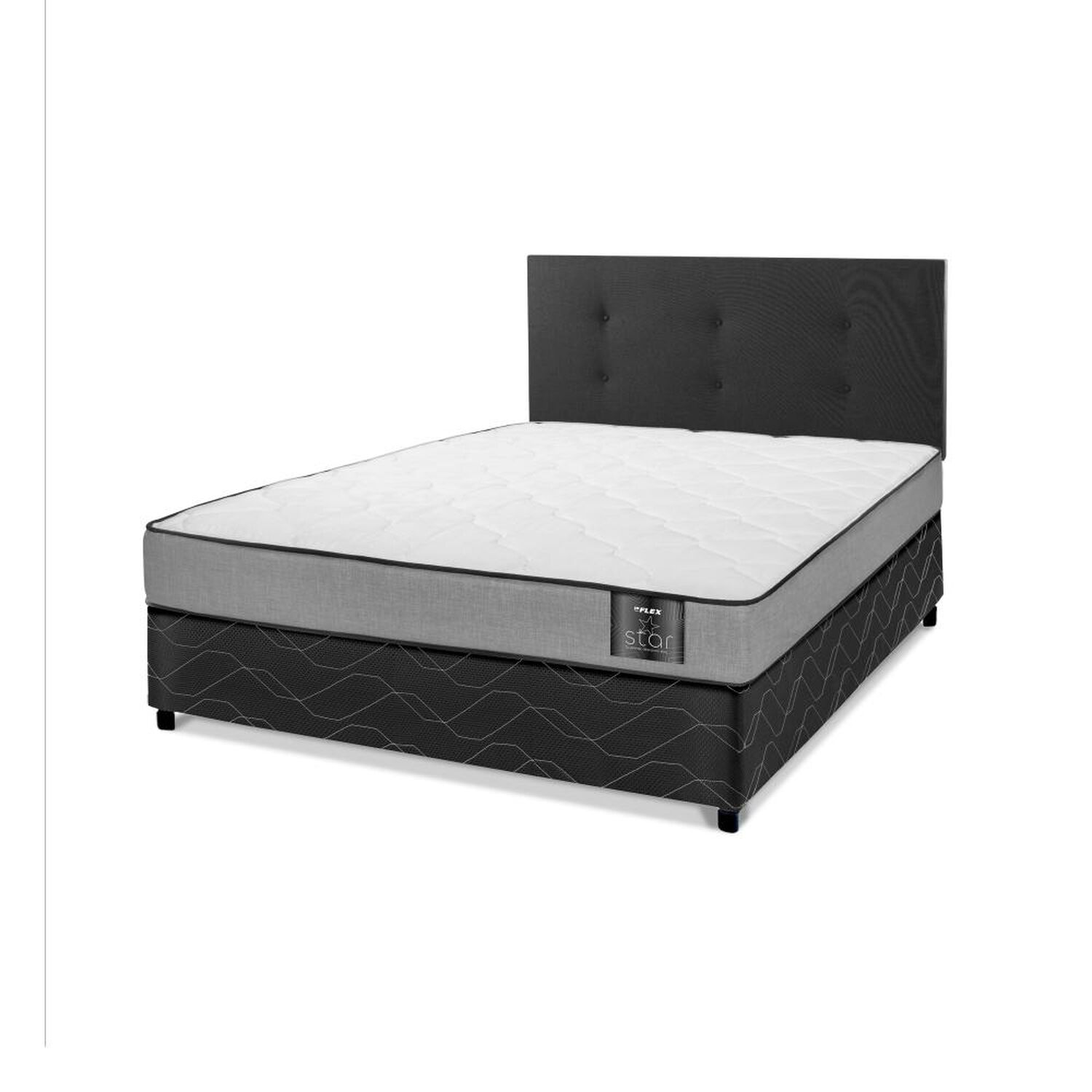 Cama Americana Flex Star / 2 Plazas / Base Normal + Respaldo image number 0.0
