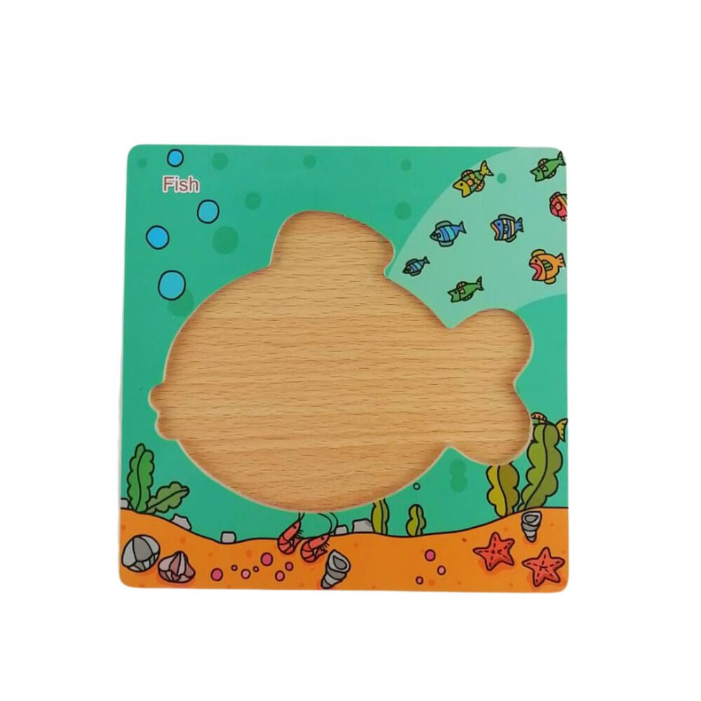 Puzzle De Madera De Animales 15x15 Cm Para Ni&ntilde;os De +3 image number 3.0