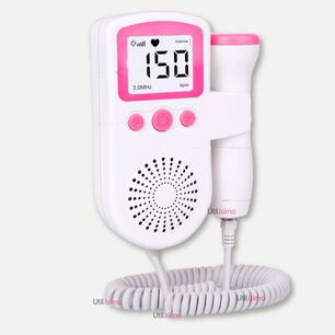 Monitor Fetal Doppler Latidos Fetales Coraz&oacute;n Beb&eacute; Blanco Rosa