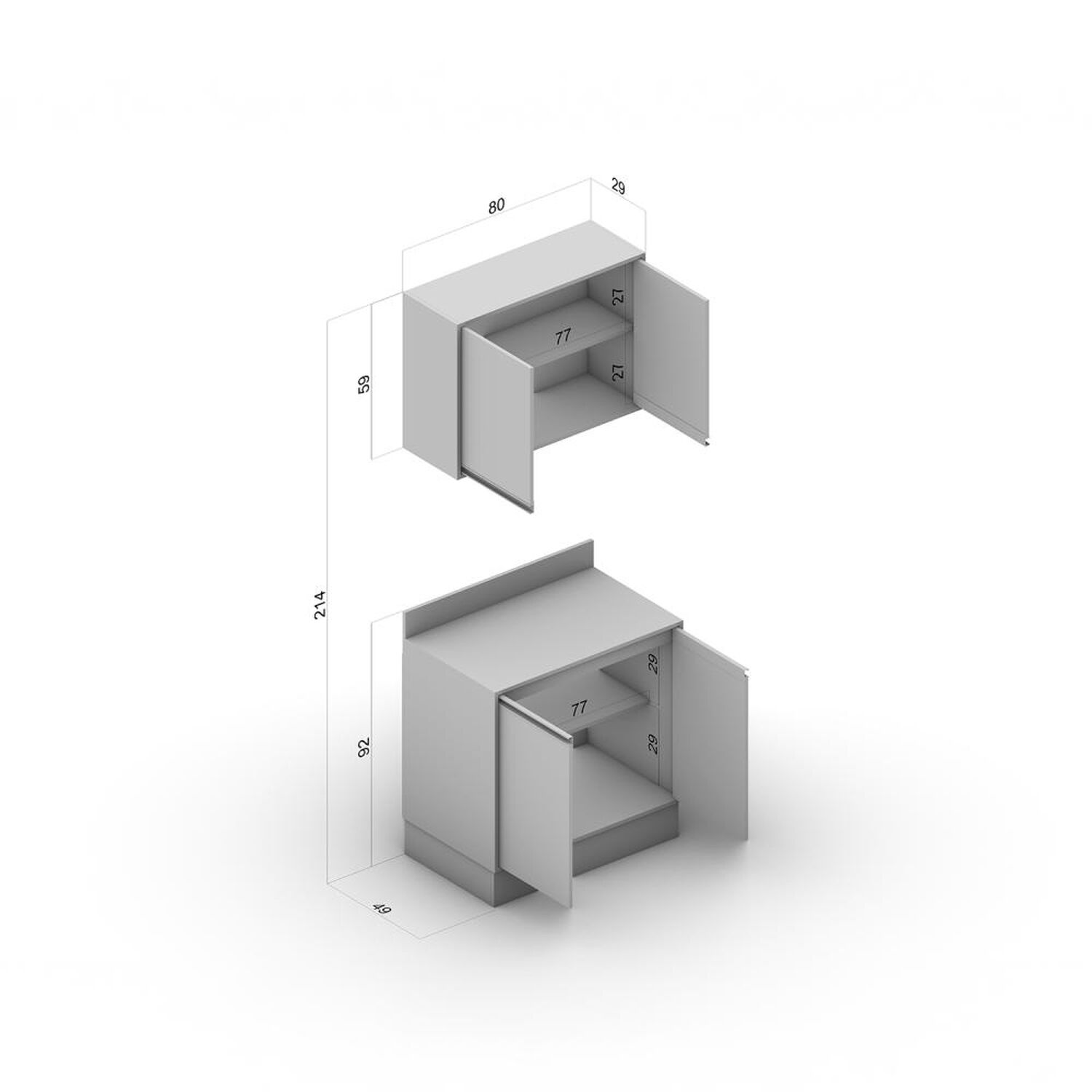 Combo Mueble De Cocina Vekkahome Kit Koya / 4 Puertas image number 1.0