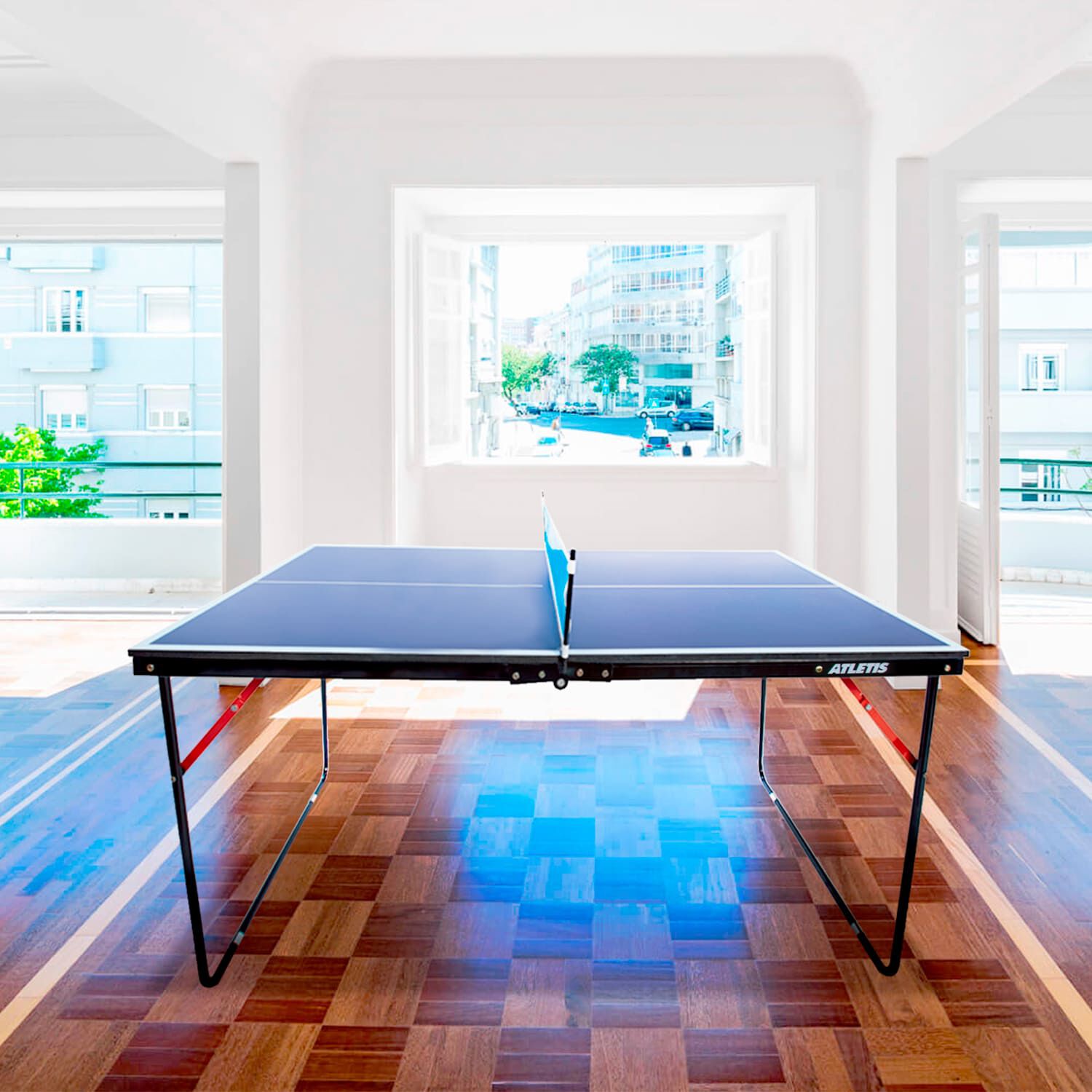 Mini Mesa De Ping Pong Port&aacute;til Azul image number 5.0