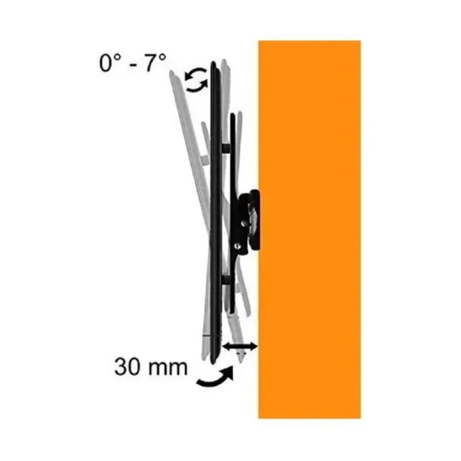Soporte De Pared Inclinable Ht-002 Para Pantallas Planas Tv 32 55 image number 5.0