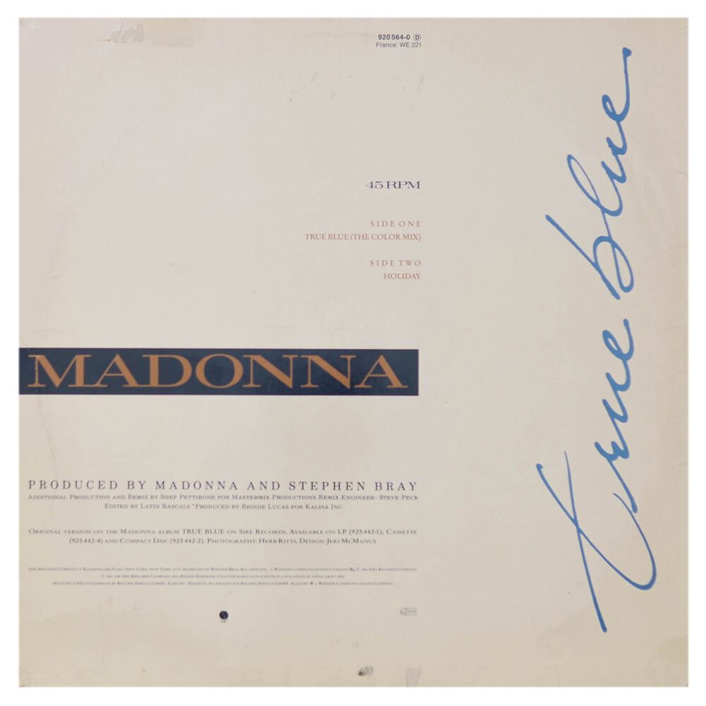 Madonna - True Blue/holiday | 12" Maxi Single Usado image number 1.0