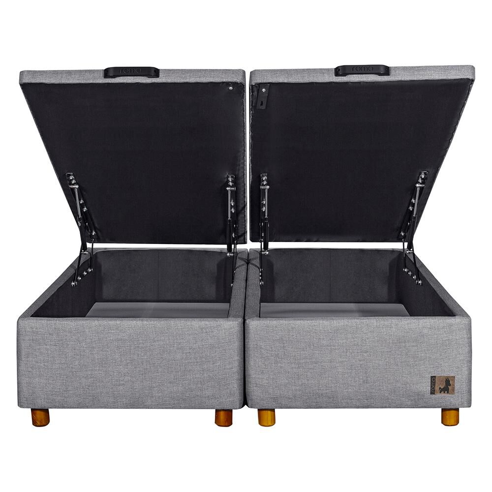 Base Cama Mons Ba&uacute;l 200 Bd Gris / 2 Plazas / Base Dividida image number 5.0