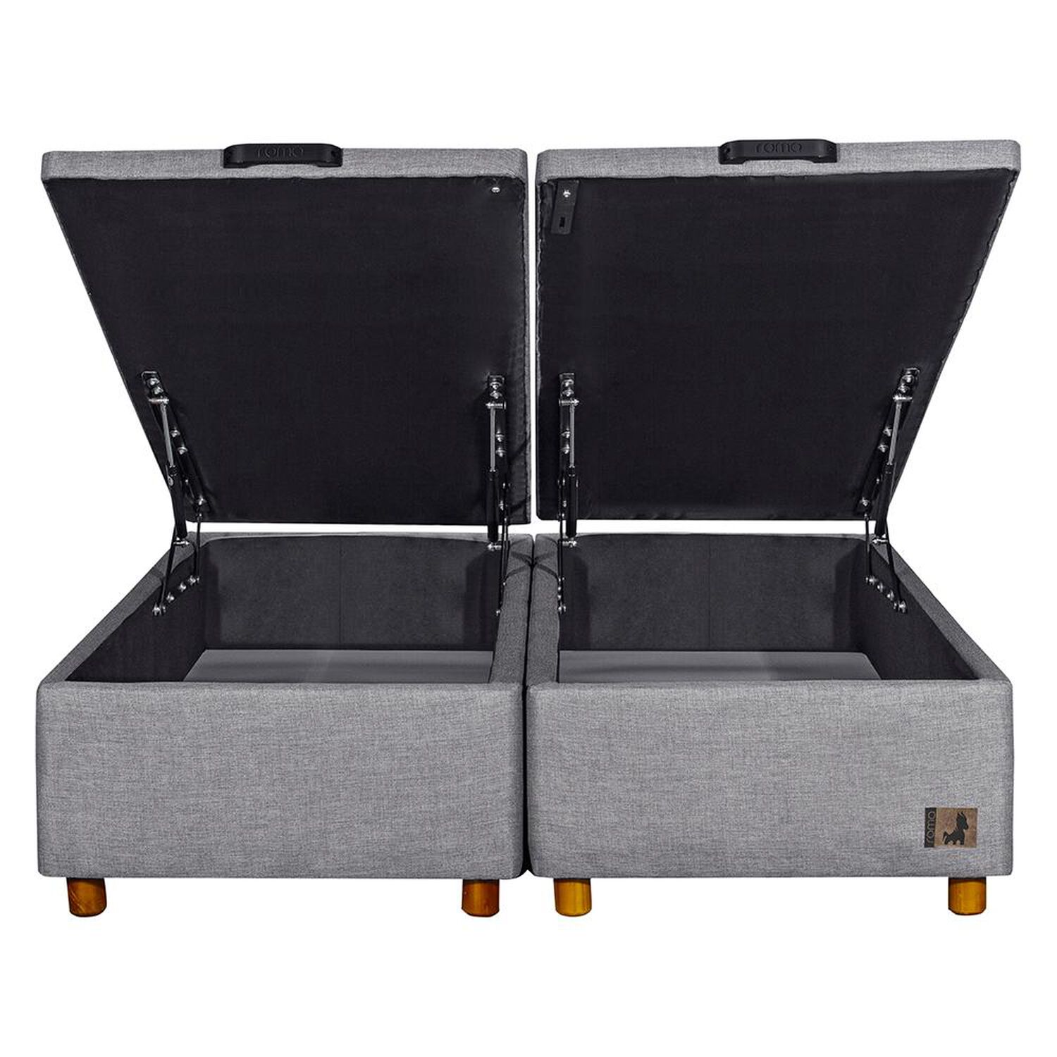 Base Cama Mons Ba&uacute;l 200 Bd Gris / 2 Plazas / Base Dividida image number 5.0