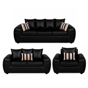 Juego De Living Elegant Detail Houston Pu / 6 Cuerpos