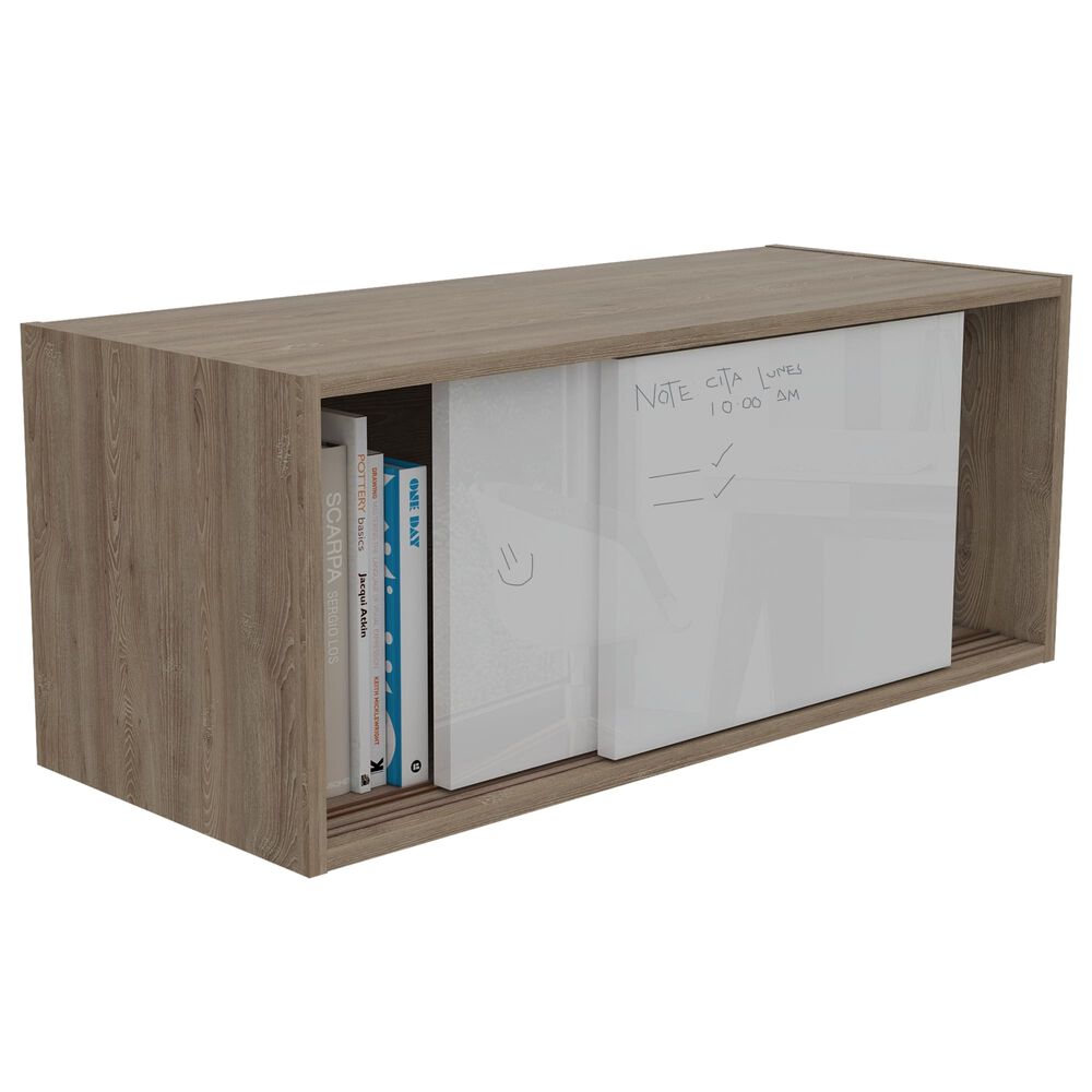 Gabinete Aereo 2 Puertas Fm-003b Blanco Y Café Claro image number 3.0