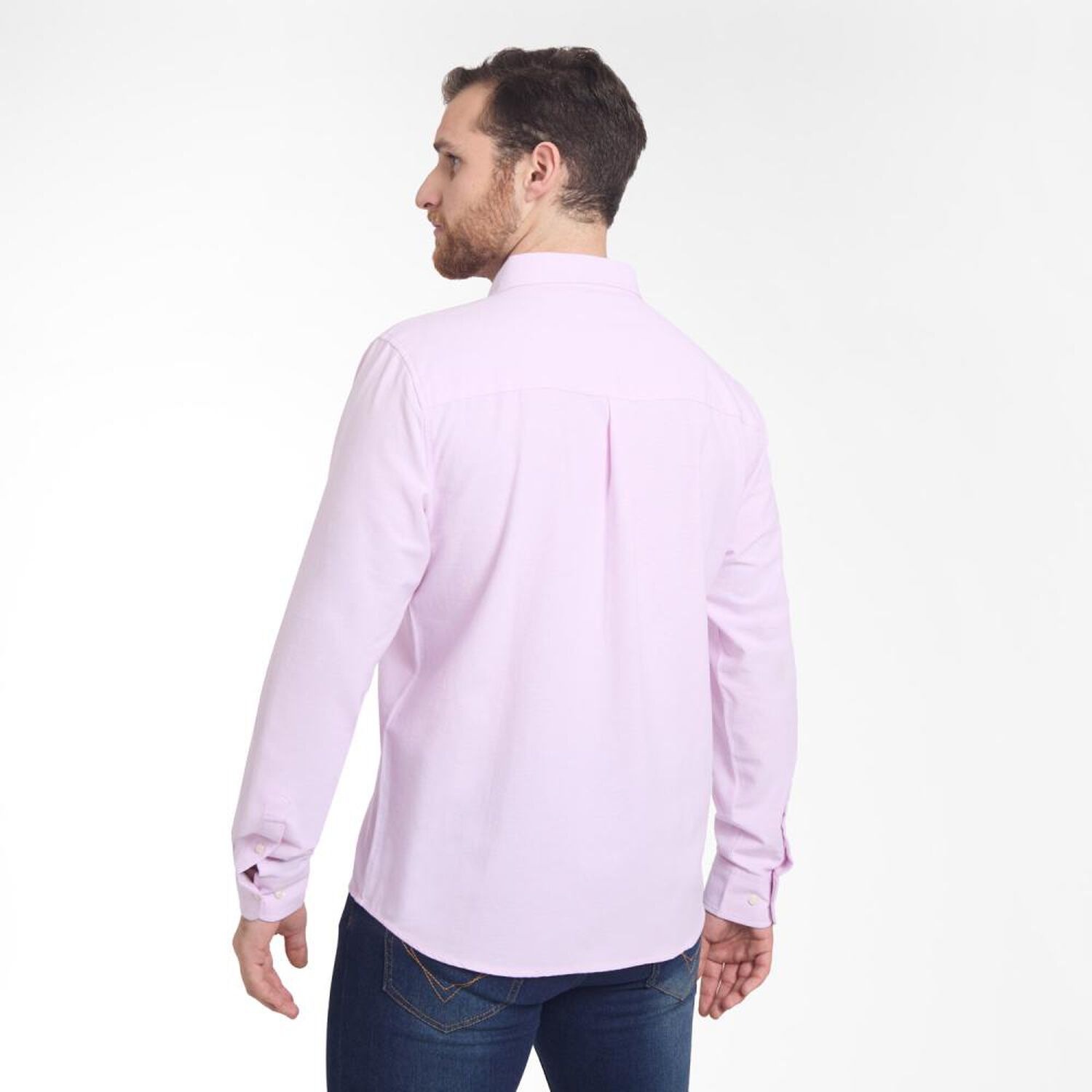 Camisa Lisa Regular Manga Larga Hombre Peroe image number 3.0