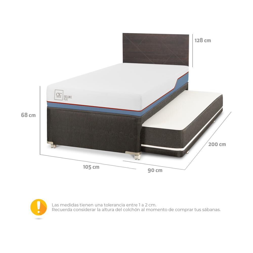 Cama Nido Cic Excellence Plus / 1.5 Plazas / Base Normal + Respaldo image number 3.0