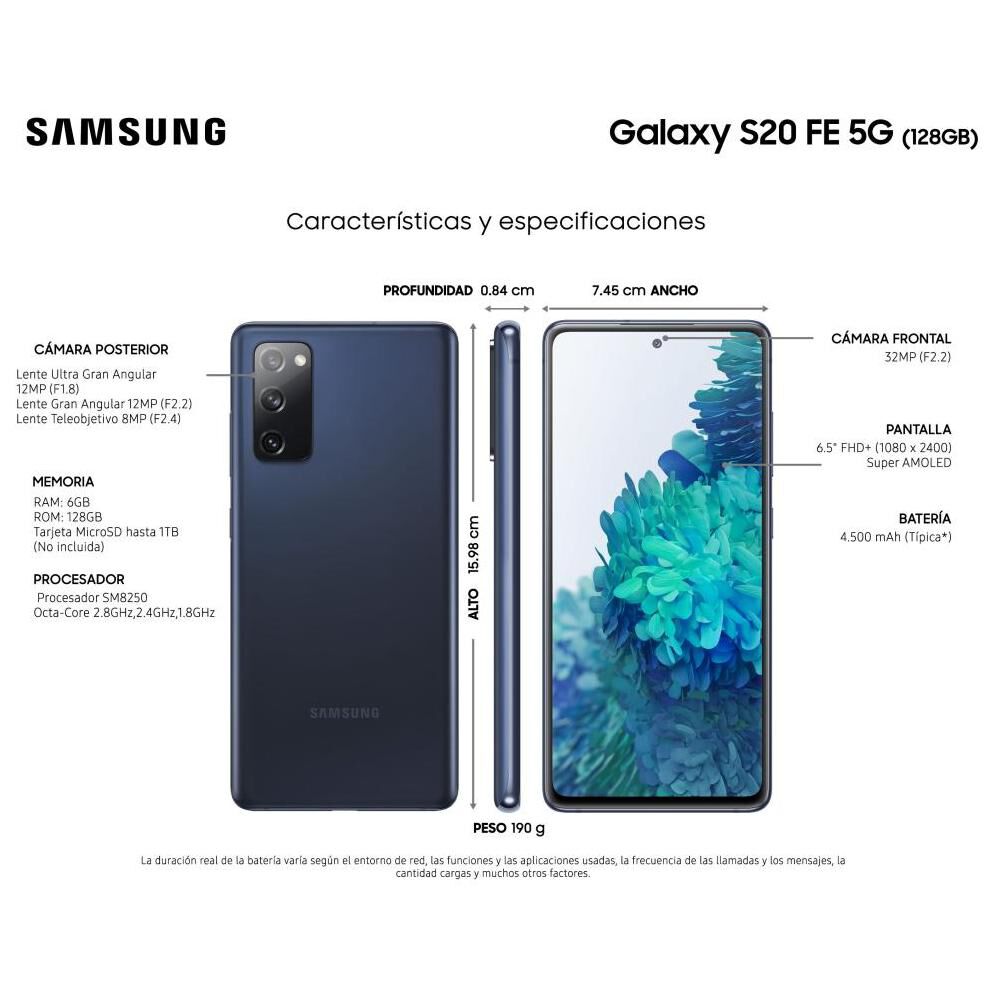 Smartphone Samsung Galaxy S20 FE / 5G / 128 GB / Liberado image number 2.0