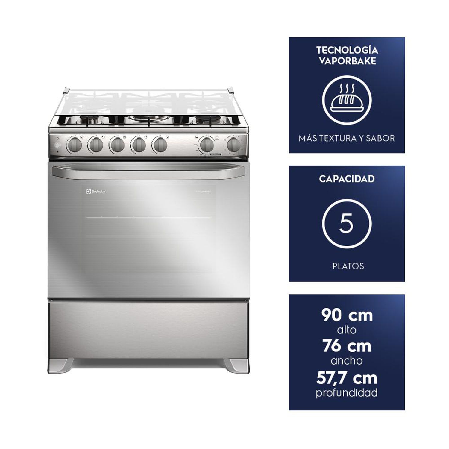 Cocina A Gas Electrolux Fe5sxc 5 Quemadores image number 7.0