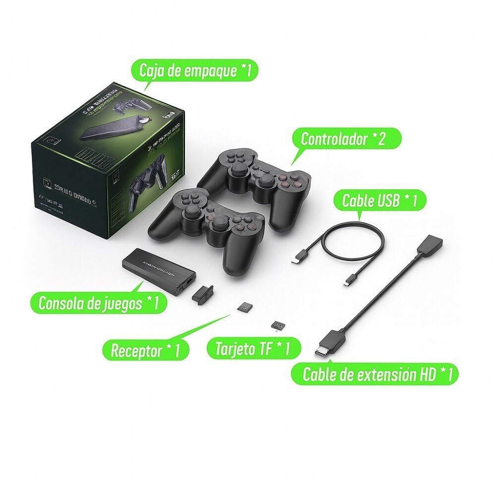 Accesorios Juegos Retro Inal&aacute;mbrico 4k Hdmi 10000+ 64gb image number 7.0