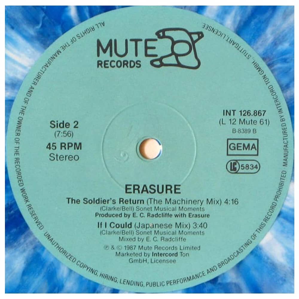 Erasure - Victims Of Love (blue Vynil) | 12" Maxi Single Usado image number 3.0