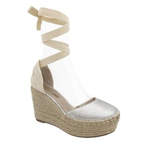 Sandalia Con Amarre Plateado Danicolle