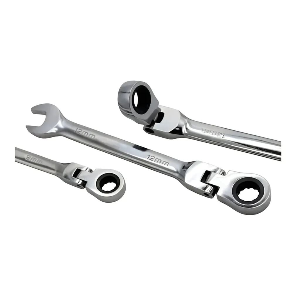 Juego 7 Llaves Combinadas De Trinquete De Cabeza Flexible image number 1.0