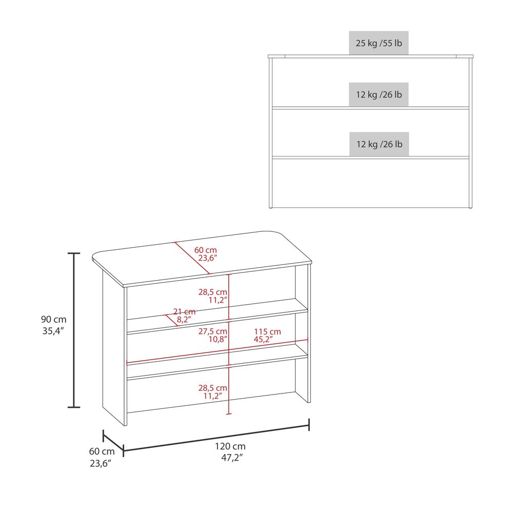 Isla Cocina 120x60x90 Cm Fm-003n Negro image number 7.0