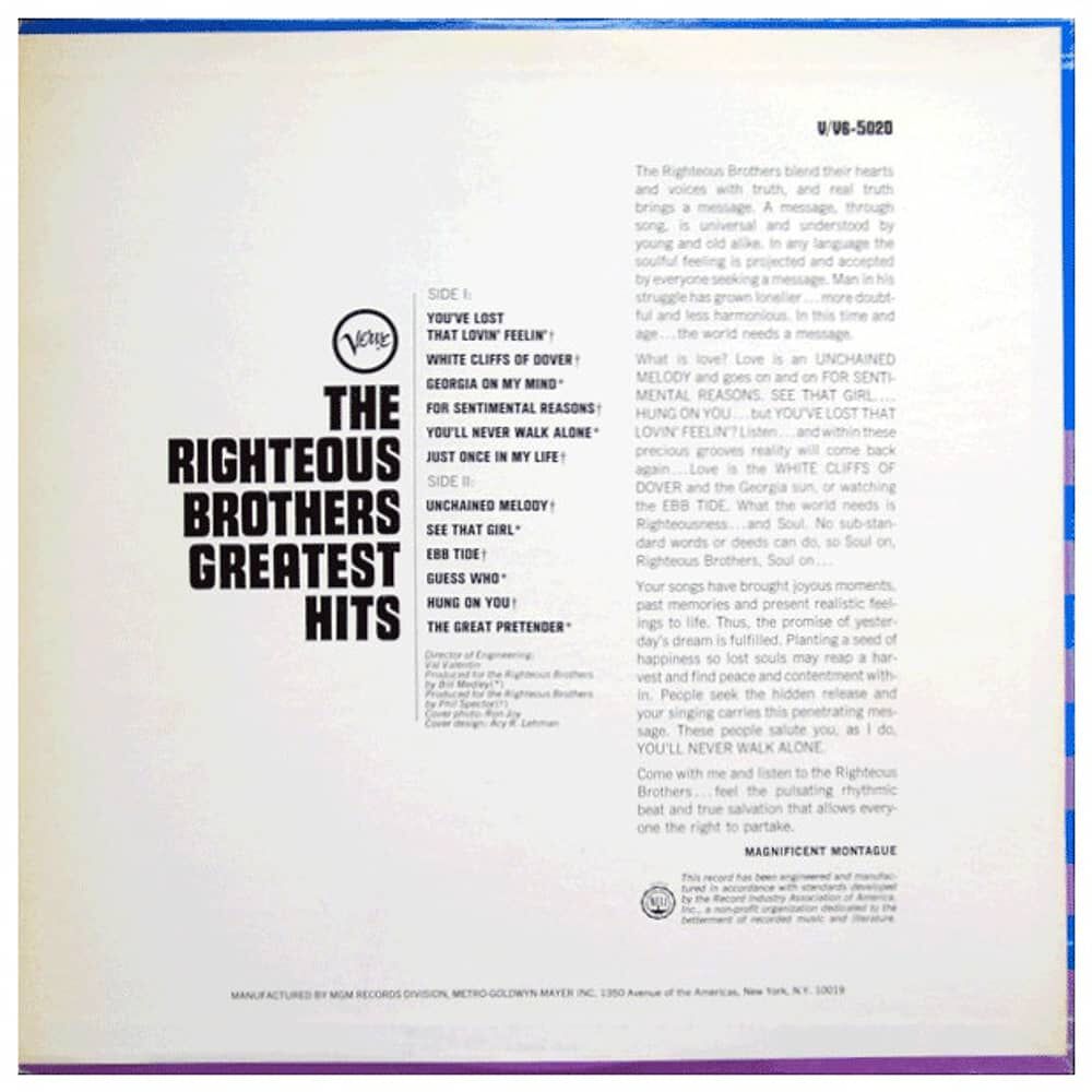 Righteous Brothers - Greatest Hits | Vinilo Usado image number 1.0