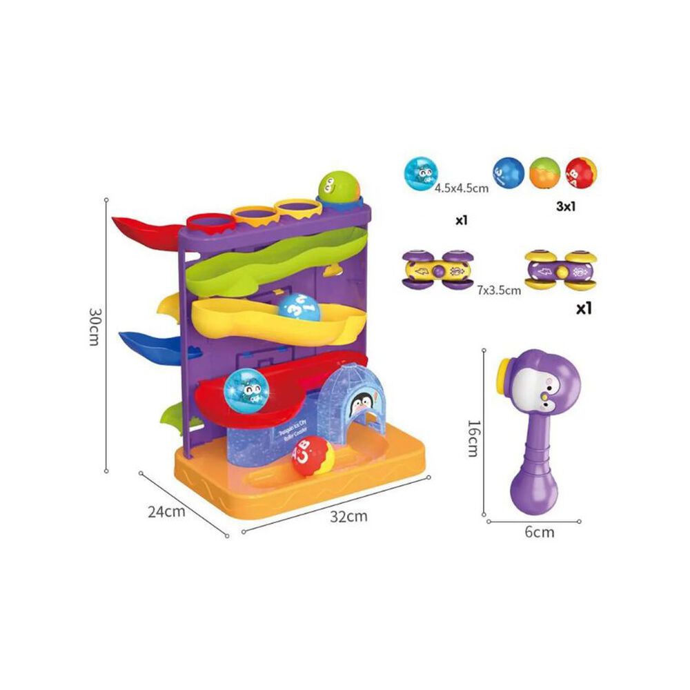 Juguete Tobogan Ping&uuml;ino De Pelotas Y Carro 2 En 1 image number 2.0