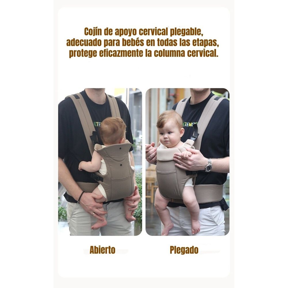 Portabeb&eacute; Ergon&oacute;mico Multifuncional Caf&eacute; Rio By Lubabycas image number 5.0