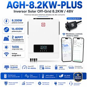 Inversor Solar Con Wifi H&iacute;brido 8200w Potencia M&aacute;xima 16400w