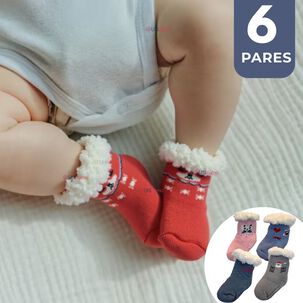 Pack 6 Calcetines De Chiporro Bebé Niña Antideslizante Colores Surtidos