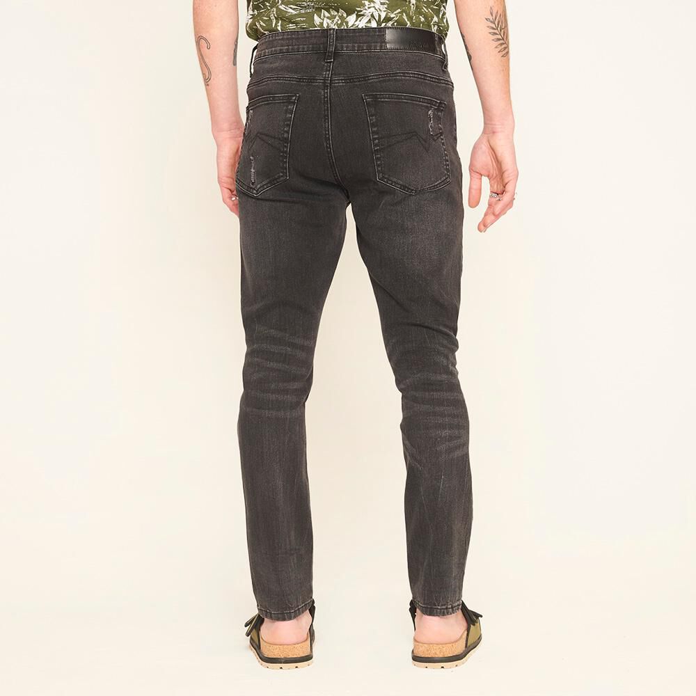Jeans Roturas Tiro Normal Slim Hombre Rolly Go image number 1.0